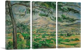 The Montagne Sainte-Victoire 1887-3-Panels-60x40x1.5 Thick