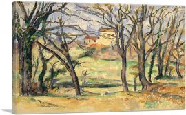 Trees and Houses Near the Jas de Bouffan 1886-1-Panel-26x18x1.5 Thick