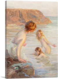 Bathers By The Sea-1-Panel-26x18x1.5 Thick