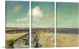 Morning At Breakwater Shinnecock 1897-3-Panels-60x40x1.5 Thick