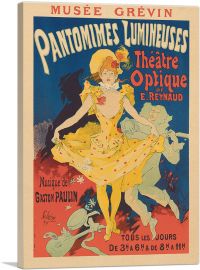 Pantomimes Lumineuses at the Musee Grevin 1892-1-Panel-18x12x1.5 Thick
