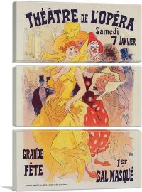 Theatre De L'Opera - Bal Masque 1899-3-Panels-60x40x1.5 Thick