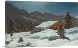 Moonlit Winter Landscape-1-Panel-12x8x.75 Thick