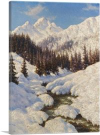 Stream In The Snow-1-Panel-26x18x1.5 Thick