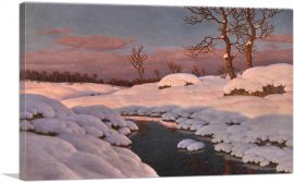 Sunset in Winter-1-Panel-26x18x1.5 Thick