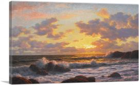 Sunset Over The Breaking Waves-1-Panel-26x18x1.5 Thick