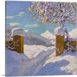 Symphony In White And Blue-1-Panel-18x18x1.5 Thick