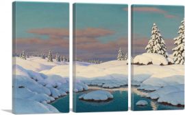 Winter Landscape-3-Panels-90x60x1.5 Thick