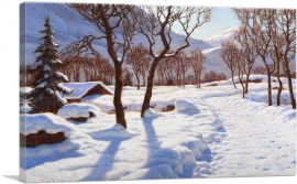 Winter Scene In The Alps-1-Panel-18x12x1.5 Thick