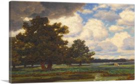 Woodland Landscape With Grazing Cows-1-Panel-40x26x1.5 Thick