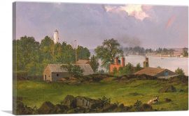 View Of Blackwell's Island New York 1850-1-Panel-12x8x.75 Thick