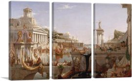 The Consummation The Course Of The Empire 1836-3-Panels-90x60x1.5 Thick