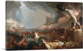 The Course Of Empire Destruction 1836-1-Panel-26x18x1.5 Thick