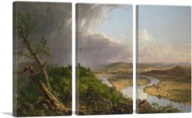 The Oxbow Connecticut River Near Northampton 1836-3-Panels-90x60x1.5 Thick