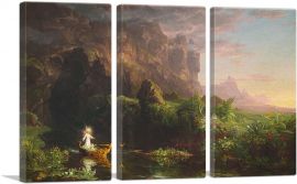 The Voyage Of Life Childhood 1842-3-Panels-60x40x1.5 Thick