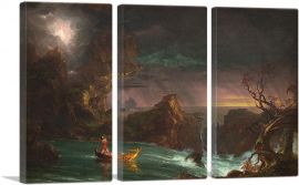 The Voyage Of Manhood Manhood 1842-3-Panels-60x40x1.5 Thick