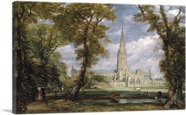 Salisbury Cathedral From The Bishop's Grounds-1-Panel-12x8x.75 Thick