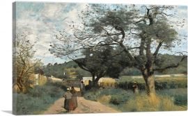 Marcoussis Road Across The Field-1-Panel-18x12x1.5 Thick