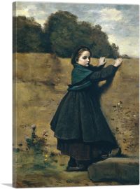 The Curious Little Girl 1860-1-Panel-26x18x1.5 Thick