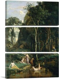 Diana Surprised in Her Bath 1836-3-Panels-90x60x1.5 Thick