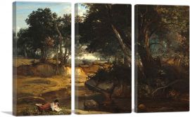 Forest Of Fontainebleau 1830-3-Panels-90x60x1.5 Thick