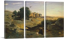Hagar in the Wilderness 1835-3-Panels-60x40x1.5 Thick