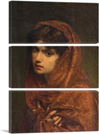 Portrait of a Girl 1880-3-Panels-90x60x1.5 Thick