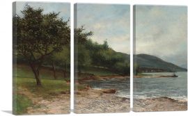 The Lake Leman River-3-Panels-90x60x1.5 Thick