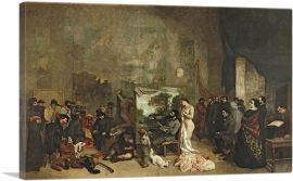 The Studio Of The Painter a Real Allegory 1855-1-Panel-40x26x1.5 Thick