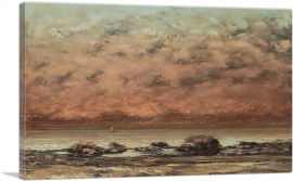 The Black Rocks At Trouville 1865-1-Panel-40x26x1.5 Thick