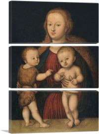 Mandonna And Child With Saint John-3-Panels-60x40x1.5 Thick