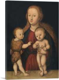 Mandonna And Child With Saint John-1-Panel-12x8x.75 Thick