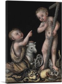 The Infant Christ And Saint John The Baptist-1-Panel-26x18x1.5 Thick