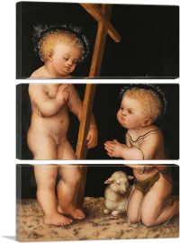 Infant Jesus And John The Baptist As Child-3-Panels-60x40x1.5 Thick