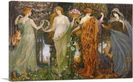 A Masque For The Four Seasons 1905-1-Panel-12x8x.75 Thick