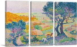 La Plaine De Bormes 1908-3-Panels-90x60x1.5 Thick