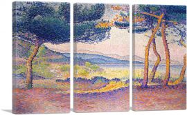 Pines Along the Shore 1896-3-Panels-60x40x1.5 Thick