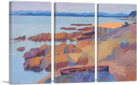 Coast Near Antibes 1892-3-Panels-90x60x1.5 Thick