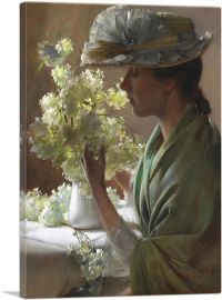 Lady With a Bouquet 1890-1-Panel-12x8x.75 Thick