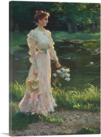 By The Lily Pond 1908-1-Panel-18x12x1.5 Thick