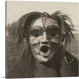 Kwakiutl Mask 1914-1-Panel-12x12x1.5 Thick