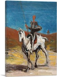 Don Quixote And Sancho Panza 1868-1-Panel-18x12x1.5 Thick