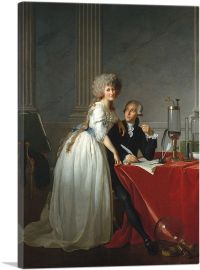 French Chemist Antoine Laurent Lavoisier With Wife 1788-1-Panel-12x8x.75 Thick