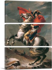 Napoleon Crossing the Alps-3-Panels-60x40x1.5 Thick