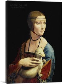 Lady with an Ermine 1489-1-Panel-26x18x1.5 Thick