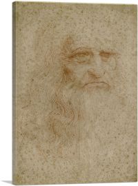 Leonardo da Vinci Self-Portrait 1512-1-Panel-26x18x1.5 Thick