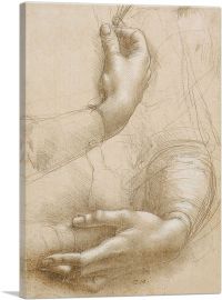 Study of a Woman's Hands 1490-1-Panel-26x18x1.5 Thick