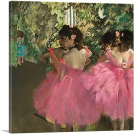 Dancers in Pink 1876-1-Panel-12x12x1.5 Thick