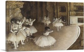 Rehearsal of a Ballet on Stage 1874-1-Panel-12x8x.75 Thick