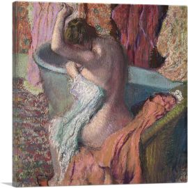 Seated Bather Drying Herself-1-Panel-12x12x1.5 Thick